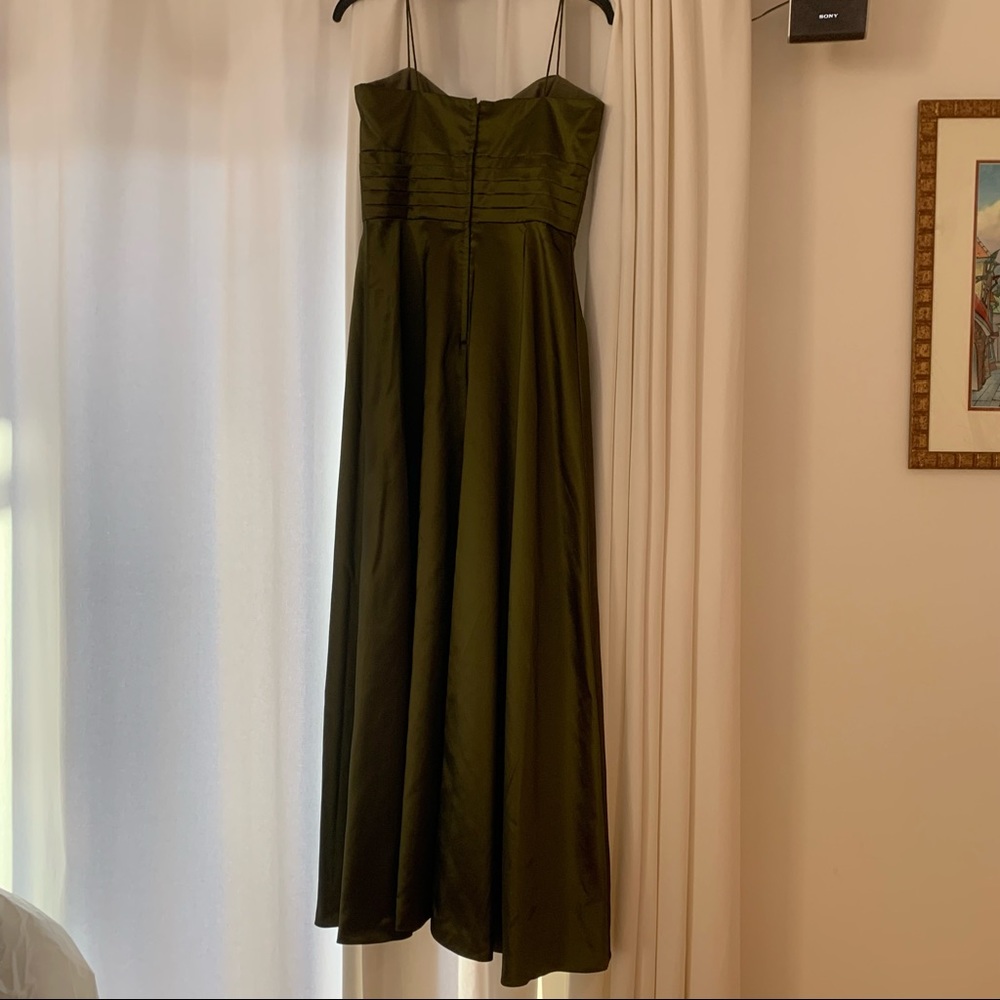 Alfred Angelo Green Floor Length Taffeta Evening Gown Size 8 - Picture 8 of 16
